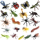 Имитация насекомых, пчела, бабочка, стрекоза, паук, ферма, забавная модель животного, экшн-фигурка, подарок на Рождество для детей, обучающая игрушка