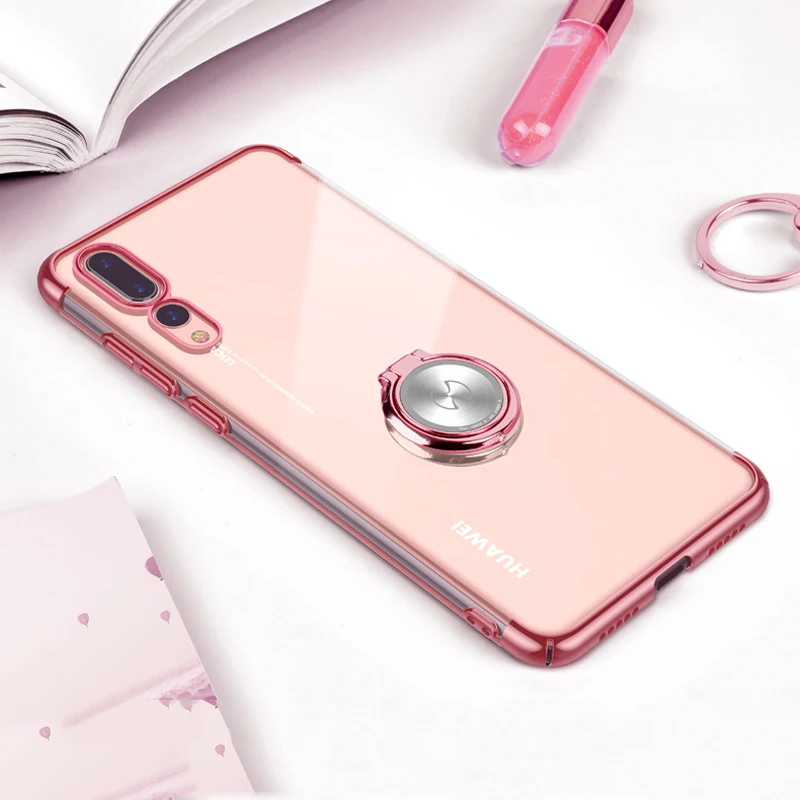Чехол Xundd для Huawei P20 Pro с кольцом роскошная прозрачная задняя крышка из
