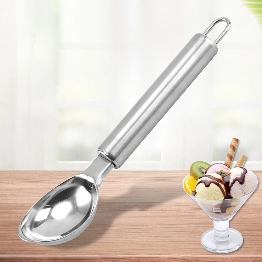 

justdolife Ice Cream Scoops Stacks Stainless Steel Digger Fruit Non-Stick Spoon Kitchen Tools For Home Cake