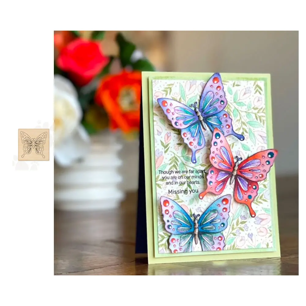 

2021 New Butterfly Print Pattern Metal Cutting Dies And Stamp DIY Scrapbooking Craft Embossing Stencil Handmade animal