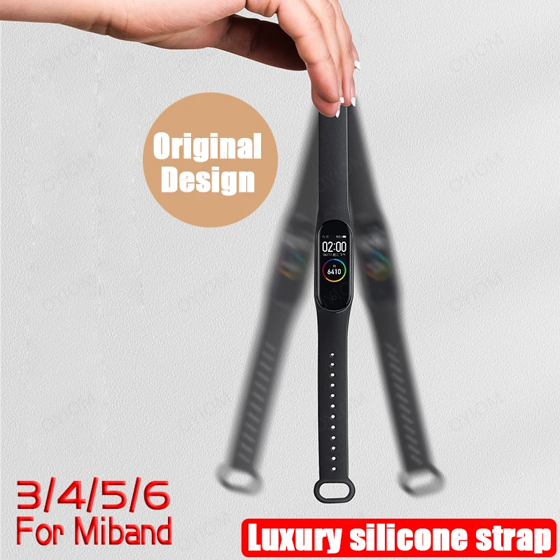 

Silicone Wristband Original Strap For Xiaomi Mi Band 6 5 4 3 Screen Bracelet MiBand Color Wristband 6 5 4 3 Smart Bracelet Band