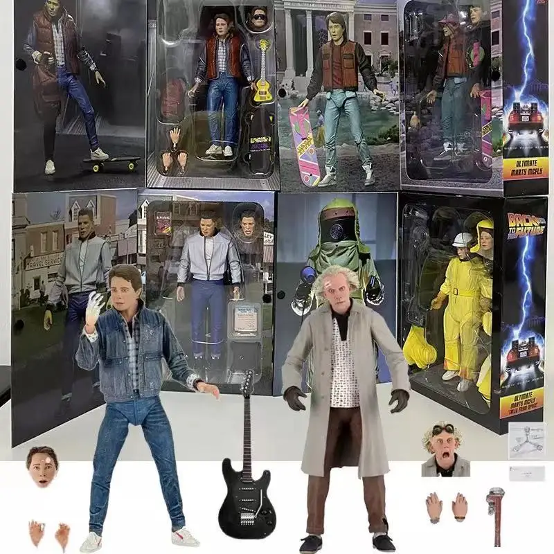 Настоящая фотография Марти Макфлай док коричневая фигурка NECA Назад в будущее