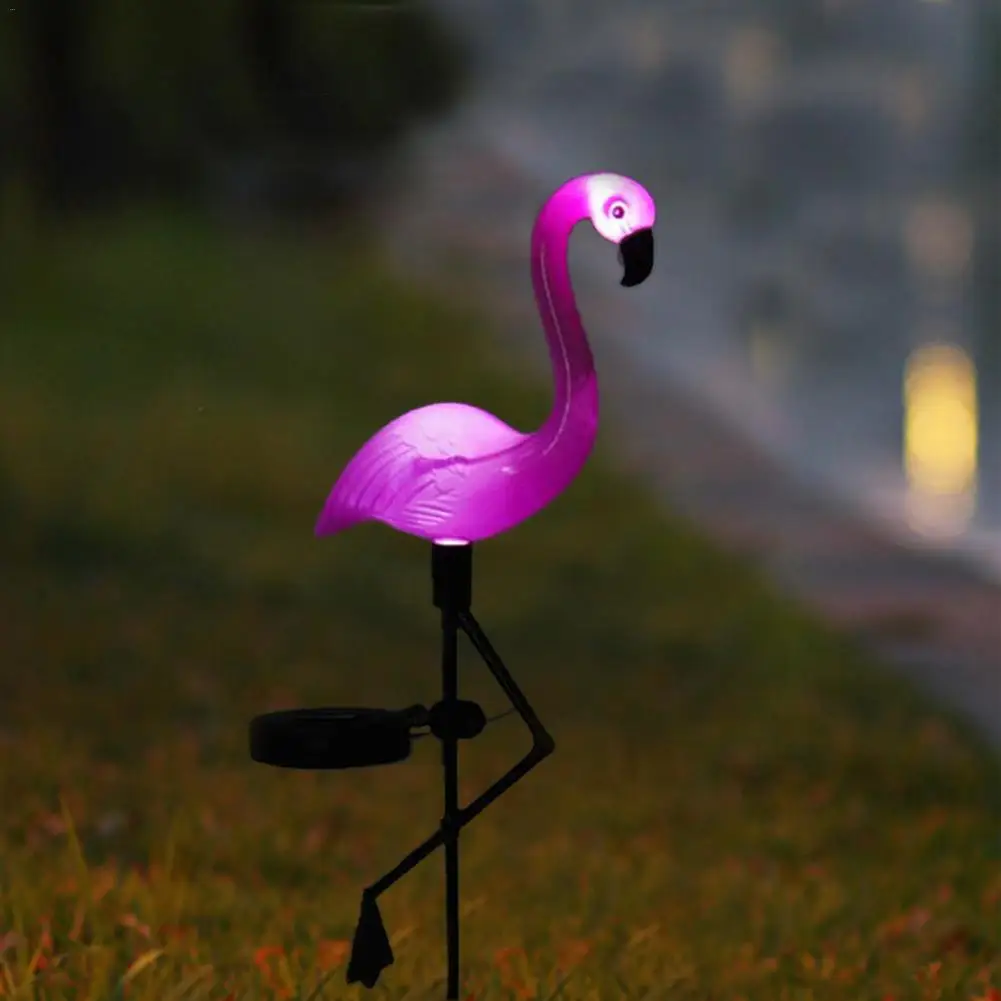 LED Solar Garden Light Simulated Flamingo Lawn Lamp Waterproof Solar Led Lights Outdoor For Garden Decoration Parties Lighting