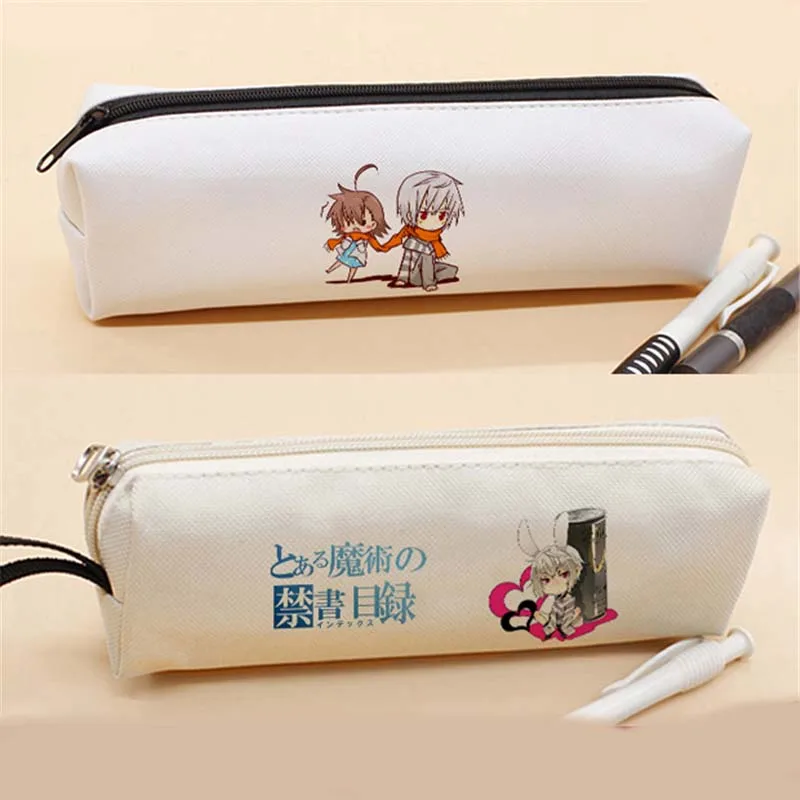 1pcs Anime A Certain Magical Index Misaka Mikoto Student Pen Bag Pencil Case Stationery Organizer Holder Pouch Boy Girl Gift |