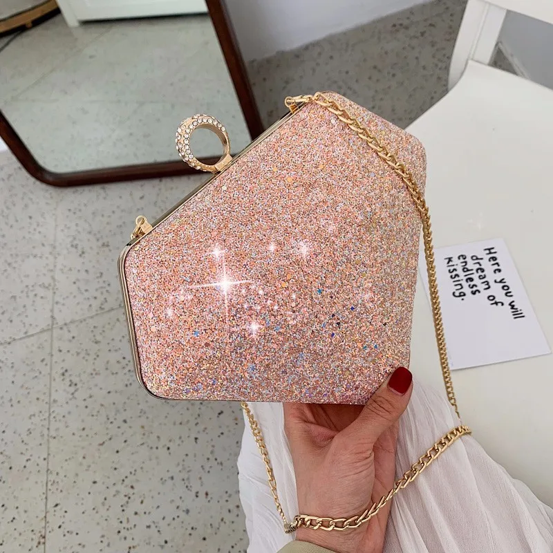 Pink3 Модная круглая сумка с блестками, вечерняя сумочка, сумочка для свадебной вечеринки, роскошная женская сумка через плечо с бриллиантами - Цвет: Pink3