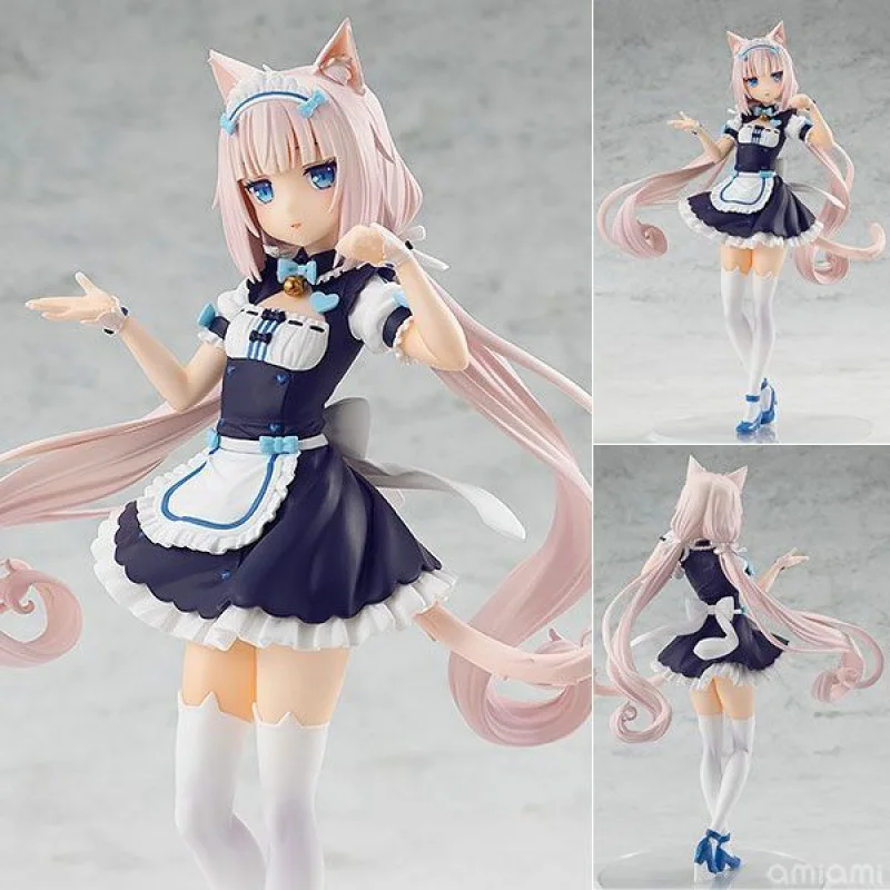 24cm Anime Nekopara Figure Blue Pink Chocolat vanilla PVC Action Model Collectible model Toys Kid Gift | Игрушки и хобби