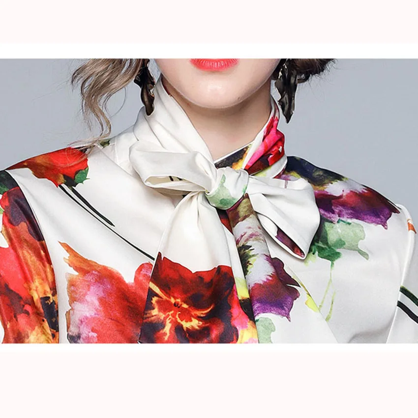 

Autumn Blouses Women Long Sleeve Print Shirts Blouse Designer Runway Tops 2021 Women High Quality Fashion Ladies Office Shirt