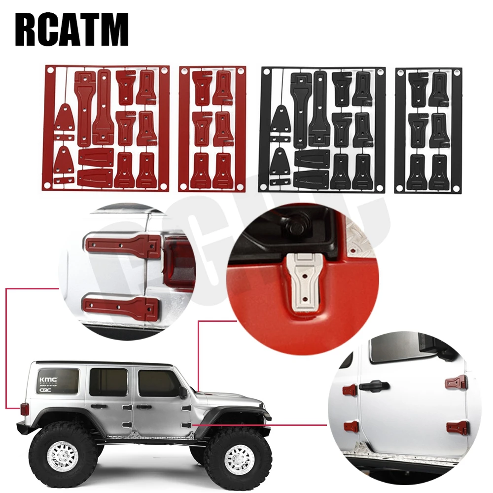 Нержавеющая сталь металлическая задняя крышка для двери автомобиля петля 1/10 RC