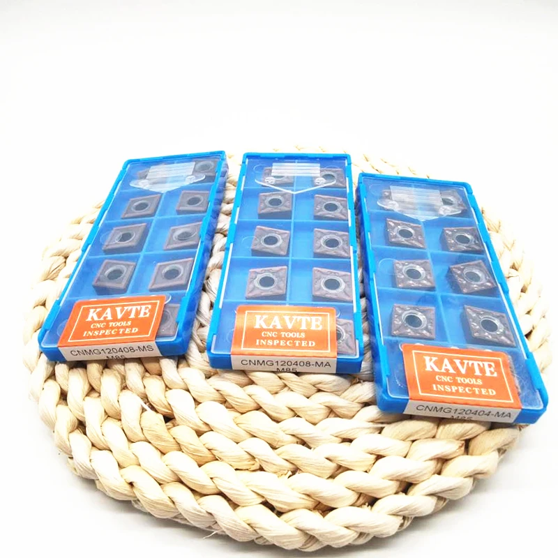 

KAVTE CNMG120404-MA CNMG120408-MA CNMG120404-MS Carbide inserts High quality imported coating Suitable for stainless steel