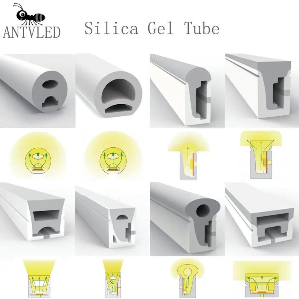 WS2811WS2812B WS2813 WS2815 RGBW LED Neon Rope Tube Silicone Gel Flexible Strip Light Soft Lamp Waterproof IP67 For Room | Лампы и