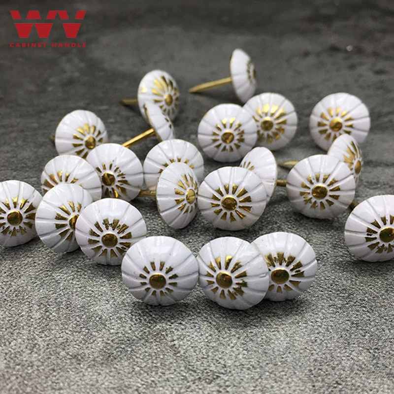 

Painted Bubble Nail Sofa Nail Decoration Nail Thumbtack Tack Antique Nail Round Head Nail Can Wall White Flower Nail Hardware