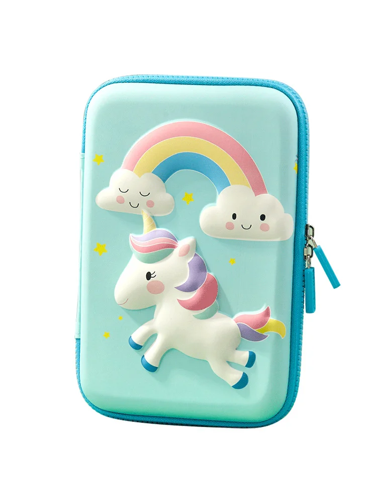 

2021New 3D Pencil Cases High Capacity EVA Pen Bag Stationery Organizer for School Girls and Boys Gift Pouch Rulers Box Kawaii