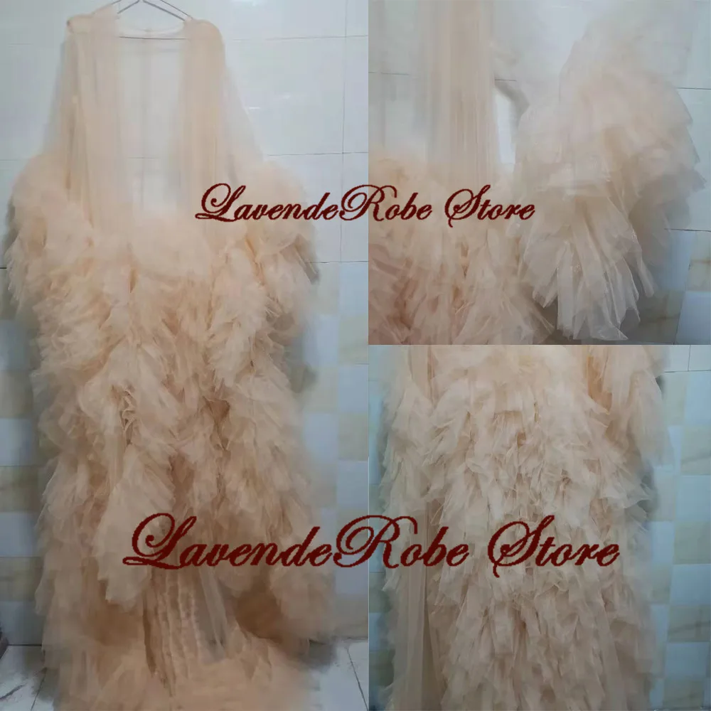 Женский тюлевый халат прозрачная иллюзионная фиолетовая Пижама Свадебный