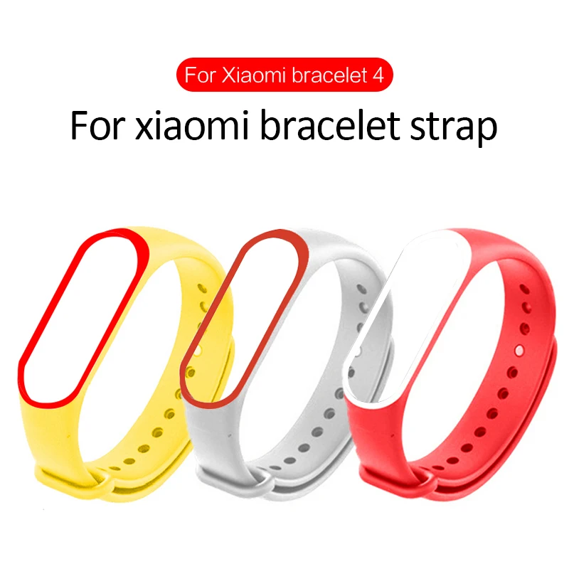 Силиконовый ремешок для Xiaomi Mi Band 4 и 3 сменный Браслет смарт-часов 22 цвета умные