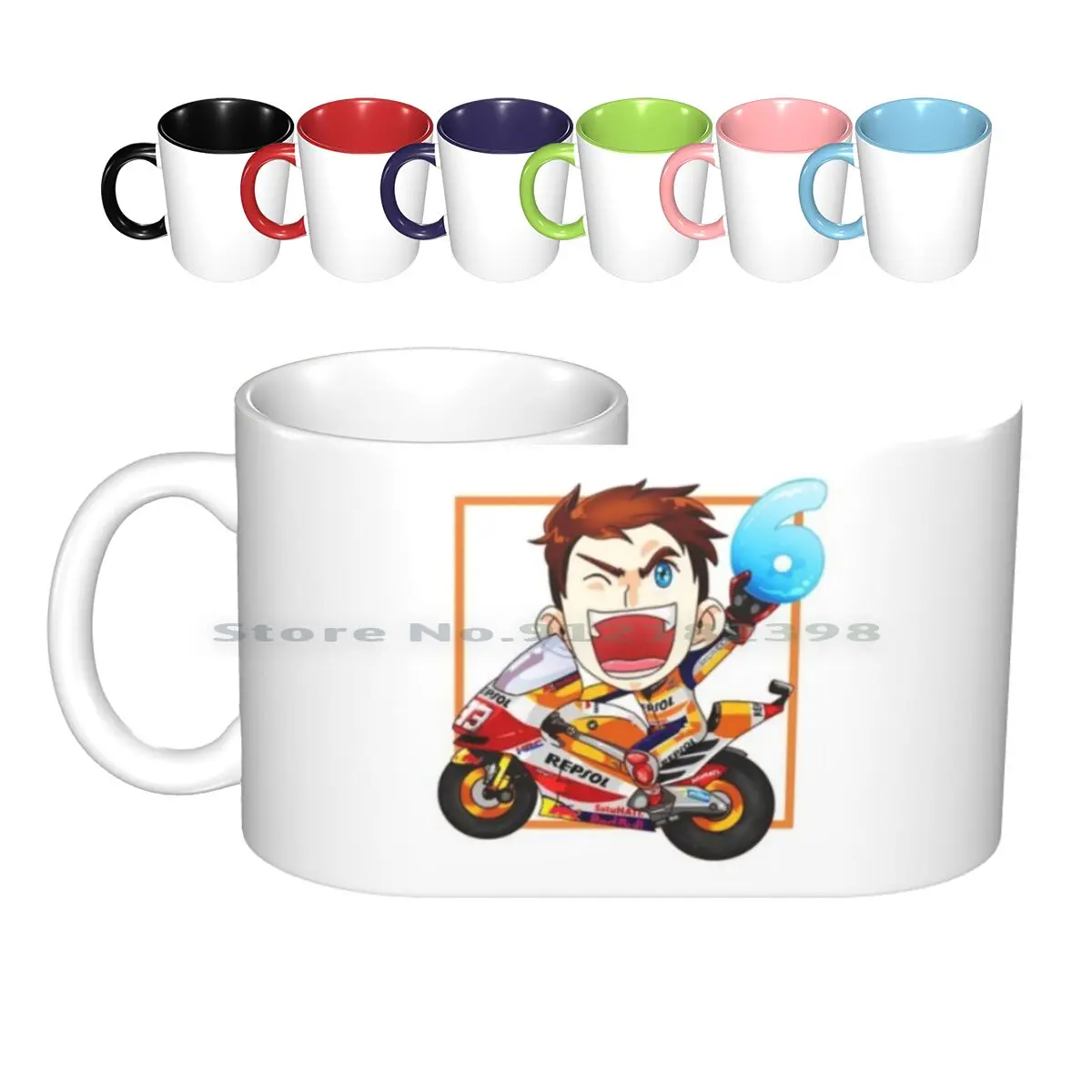 

Праздничные керамические кружки, кофейные чашки, Кружка для молока и чая, гонка, скоро вернусь, 93 логотипа, вскоре, творческая трендовая винт...