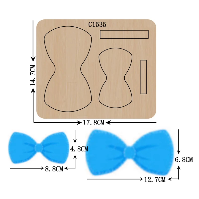 Новый деревянный штамп в форме банта для скрапбукинга искусственные штампы