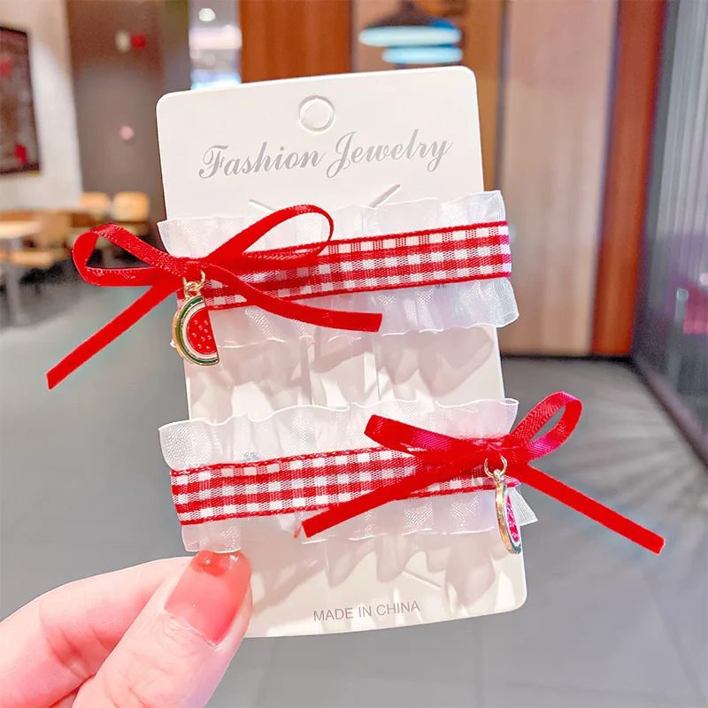 CYGJFC 2 предмета в комплекте для девочек красивые заколки Комплект женщина плед