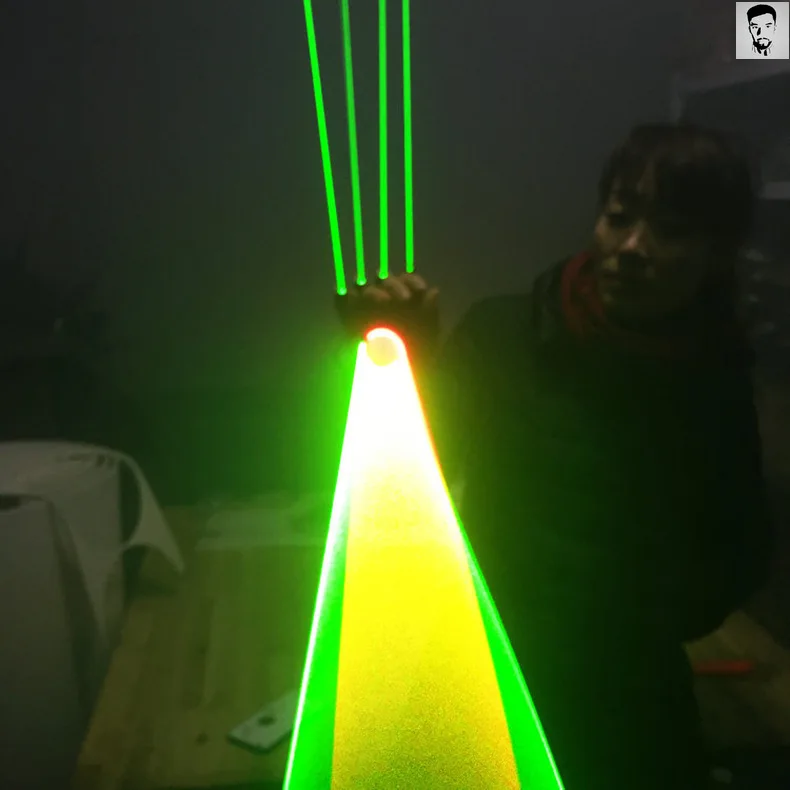 

Laser dance costume two-color laser rotating gloves activity glow toy gloves nightclub bar atmosphere swirl