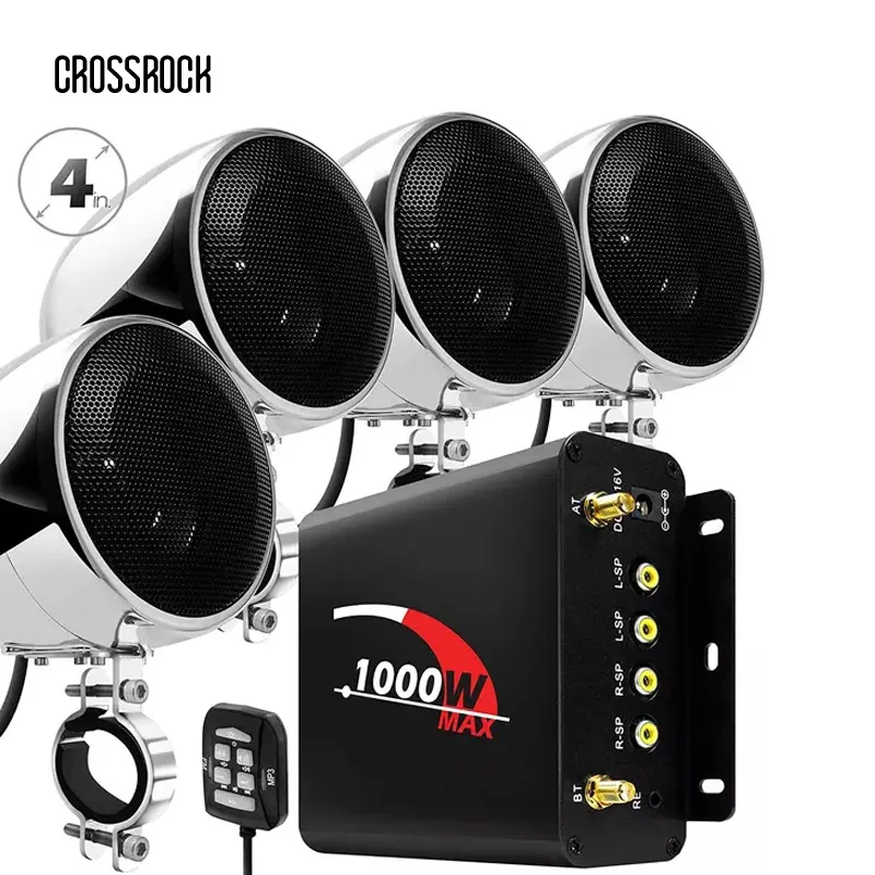 4 канала Bluetooth водонепроницаемый ATV UTV RZR мотор стерео динамики аудио FM USB SD |