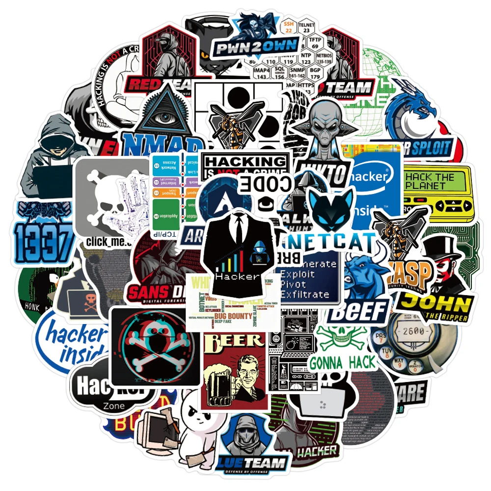 10/30/50PCS Programming Java Network Hacker Stickers DIY Bike Travel Luggage Guitar Laptop Cool Graffiti Sticker Decal Kid Toy | Игрушки и