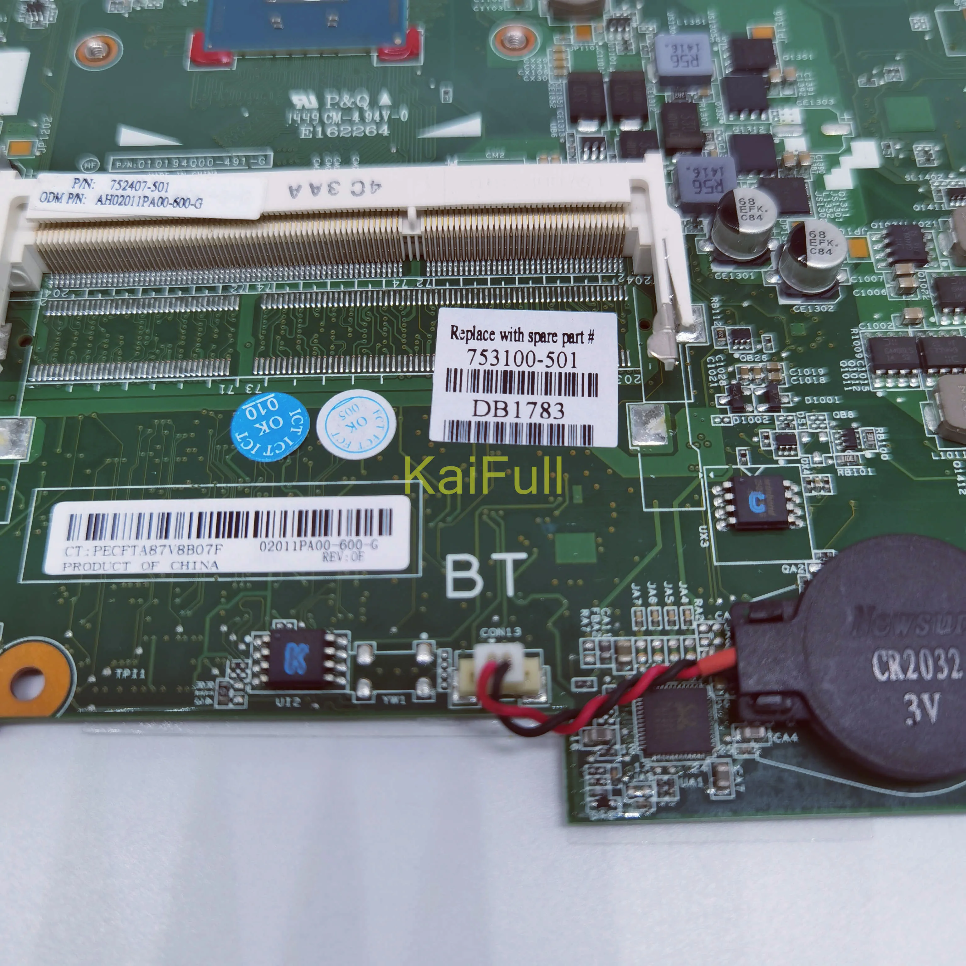 Материнская плата для HP 15-D 250 G2 с процессором SR1SG N2820 753100-001 753100-501 753100-601 DDR3 100%