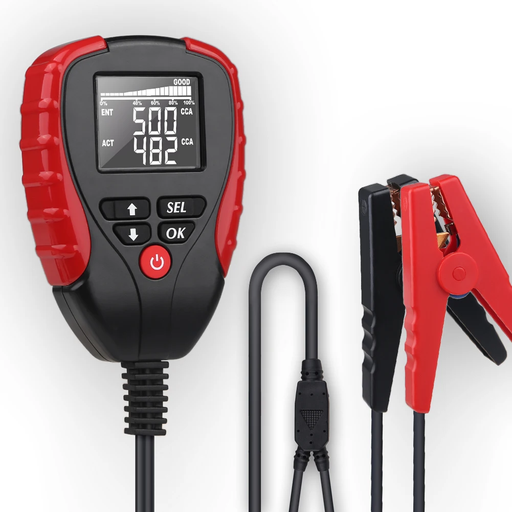 

Цифровой 12 в автомобильный тестер батареи Автомобильный AH CCA напряжение батареи процент службы батареи анализатор нагрузки автомобиля диа...