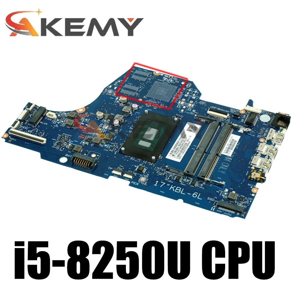 

Материнская плата для ноутбука HP 17-BY 17-by0062cl Series L22736-601 L22736-501 с SR3LA i5-8250u 6050A2982701-MB DDR4 MB 100% протестирована
