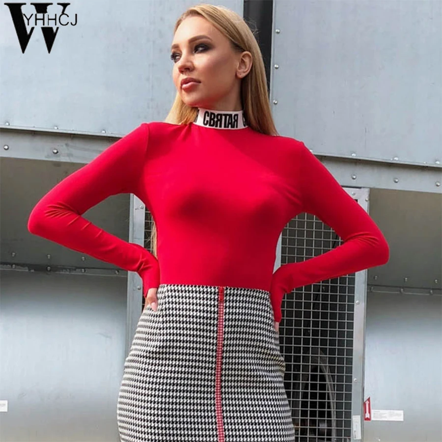 Женское боди с длинным рукавом и принтом на осень/зиму | Женская одежда