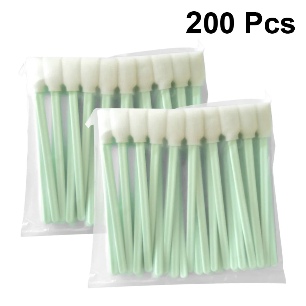 

200pcs Cleaning Swab Sticks Multipurpose Spiral Tip Industrial Sponge Stick for Optical Equipment Cleaning
