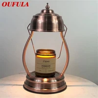 oufula retro classical table lamp simple candle desk portable light led for home bedroom decoration