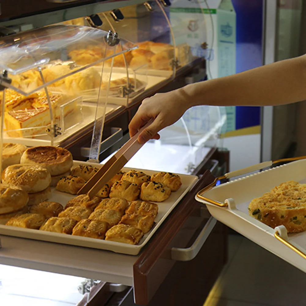 2 шт. пинцет для приготовления тостов бекона бамбукового дерева|Чайные держатели|