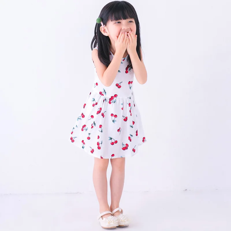 Новое летнее платье без рукавов для девочек детские платья одежда принцессы с