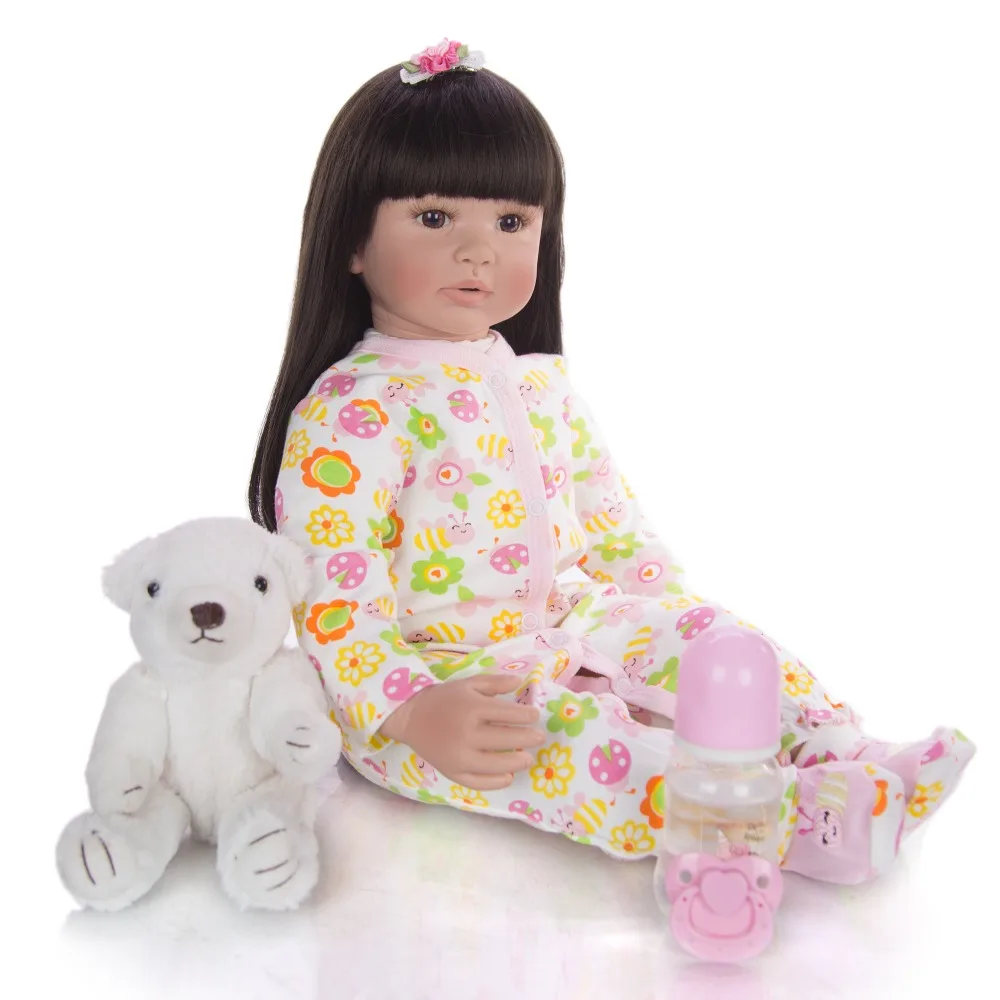 

alive Reborn Baby Lifelike Toddler Baby Bonecas new DOLLMAI toy Kids Doll gift black wig Bebes Reborn Brinquedos Reborn Toys