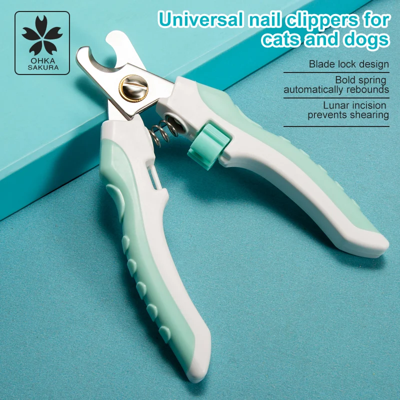 Pet nail clipper dog nail clipper dog nail clipper green nail clipper large and small dog Teddy cat nail clipper products