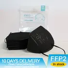 CE FFP2 черная маска, 5-слойный респиратор, Пылезащитная маска Kn95Mask, защитные маски KN95 для лица, многоразовые фильтры для рта FPP2 FPP3 FFP3