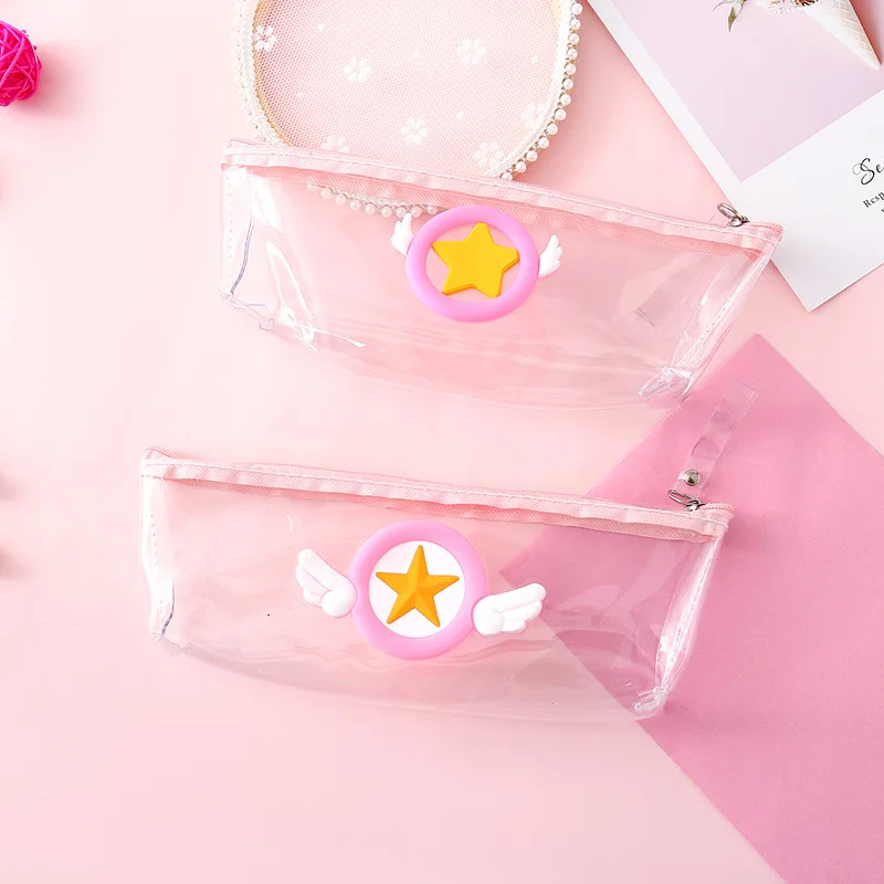 Cardcaptor Sakura Sailor Moon Luna Cat Косплей ПВХ Ручка Карандаш Чехол канцелярская сумка