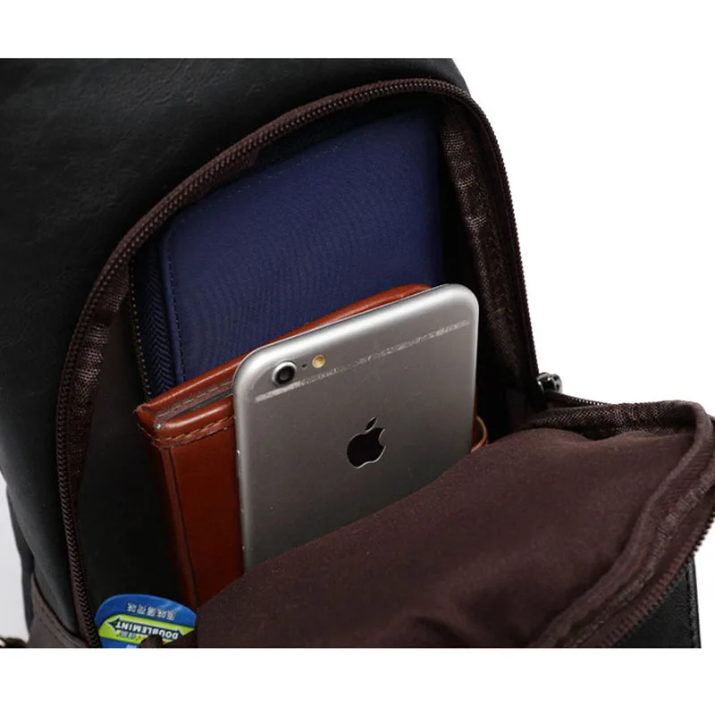 Мужская кожаная/нейлоновая дорожная сумка-мессенджер через плечо модная