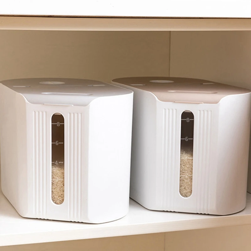 

Multifunctional 10KG Kitchen Rice Barrel Moisture-Proof Sealed Rice Tank Miscellaneous Grain Rice Storage Box