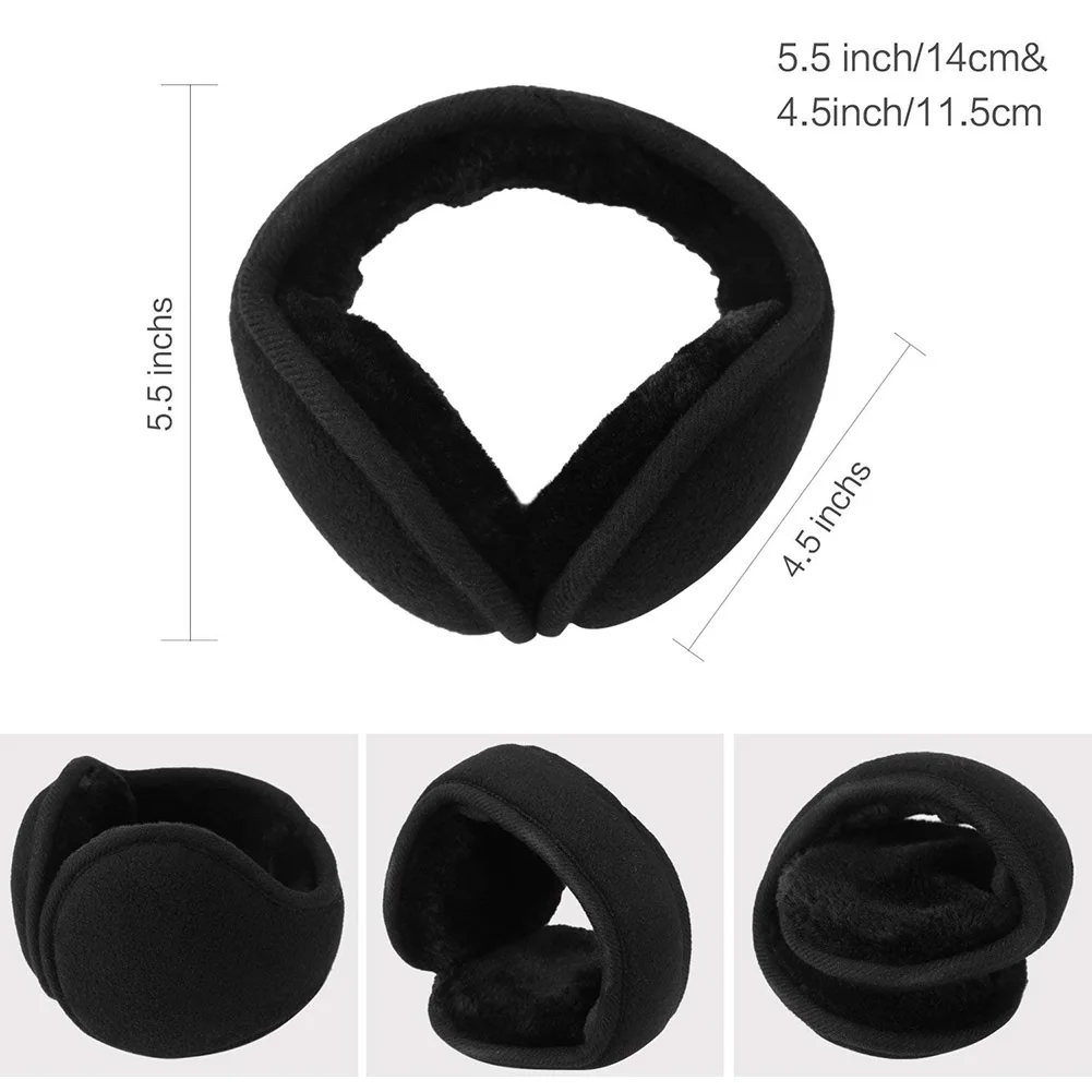 Зимние мужские и женские складные флисовые наушники с ушками теплые новинка 2019