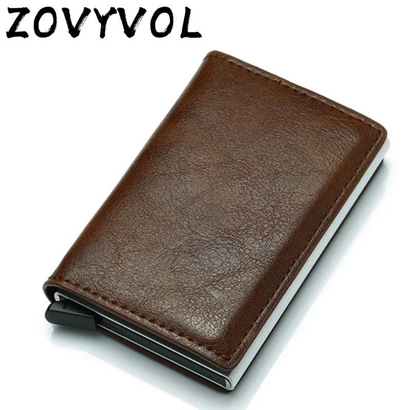 Мужской кошелек ZOVYVOL винтажный мини с отделением для Карт Rfid из алюминия|Мужские