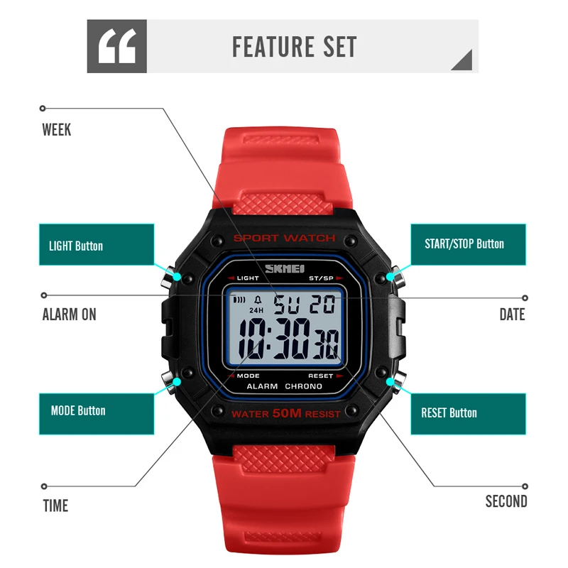 

SKMEI Top Brand Fashion Casual Waterproof Watch Luxury Men Analog Digital Sports Watches Electronic 1496 Clock Relogio Masculino