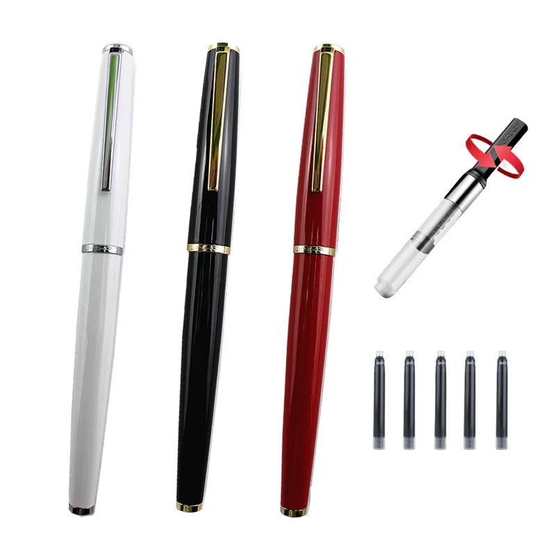 

Jinhao 95 Metal Fountain Pen Fine Nib 0.5mm Ink Pen With A Converter Business office supplies