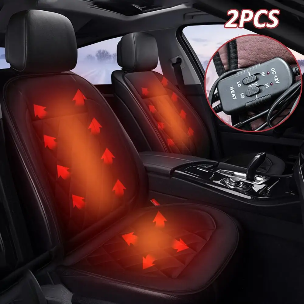 2 шт. 12 В авто Подогрев сиденья Крышка для полного спинки и Удобная Черная мягкая