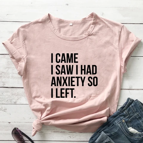 Я пришел, я увидел, что я беспокоился, так что я оставил футболку, забавная футболка с отворотом, Милая женская хипстерская футболка из карантина, Топ