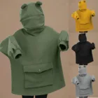 Женская толстовка с лягушкой, креативный пуловер с милым дизайном лягушки, куртка с карманами, трехмерный пуловер, Свитшот J60