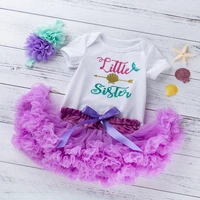 baby girl clothes girls first birtday tutu skirts set purple summer twin sister outfits 60cm doll clothes set newborn princess