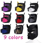 Petplay маска для собаки капюшон головной убор щенок ролевые игры Вечерние Маски головной убор Фетиш фемм БДСМ секс-игрушки для пар игры для взрослых сексуальный магазин