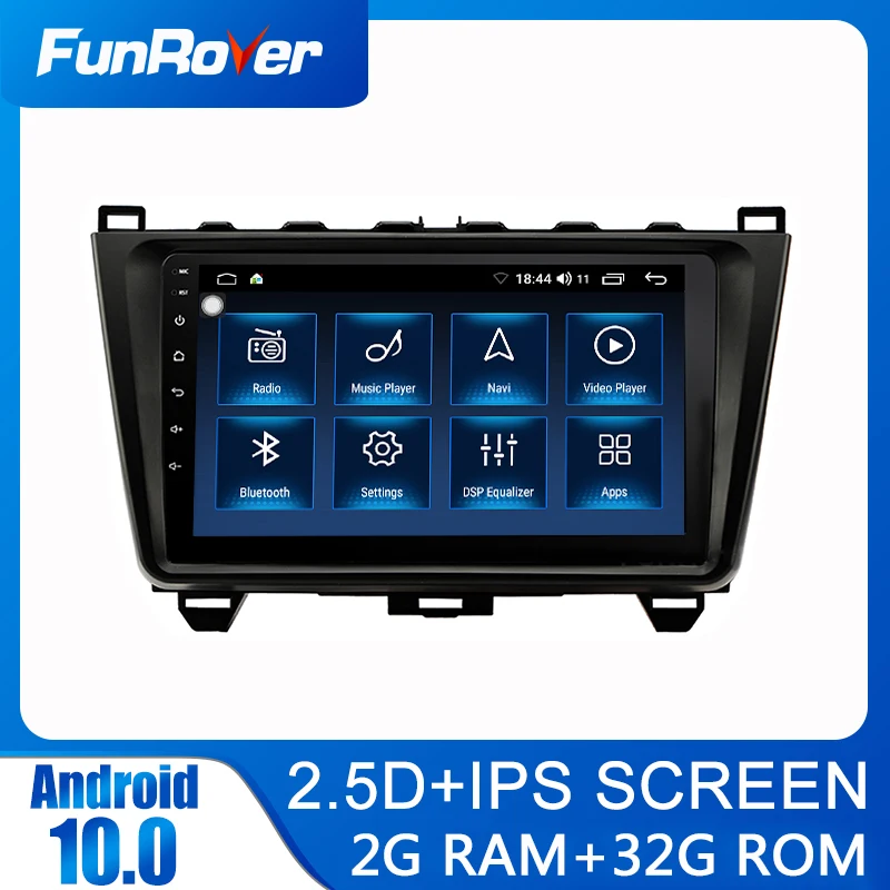 Funrover 2.5D + IPS 2 din автомобильный DVD мультимедийный плеер Android 10 0 Радио Навигация для