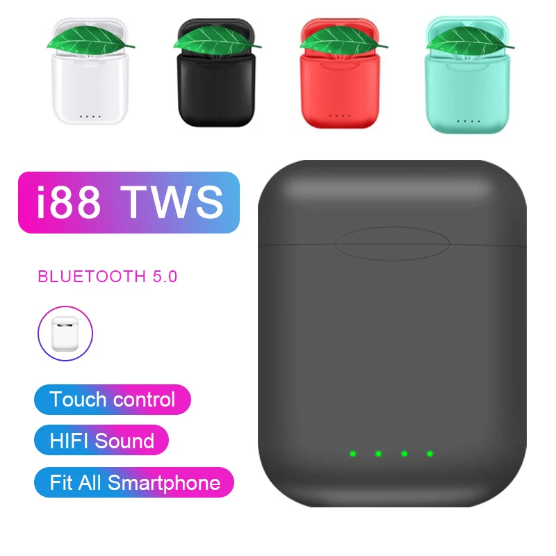 i88 TWS Bluetooth гарнитура новые мини сенсорные наушники стерео наушники Портативные наушники для всех мобильных телефонов