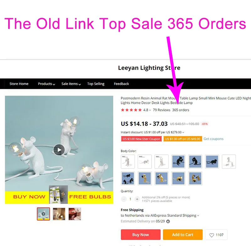 Современная настольная лампа для мыши светодиодная из смолы детской комнаты